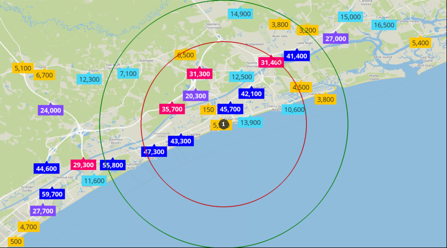 North Myrtle Beach, South Carolina - Daily Average Traffic Count